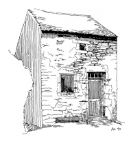 Dessin réalisé par Bernard Lauvergeon en 1994. © Région Bourgogne-Franche-Comté, Inventaire du patrimoine