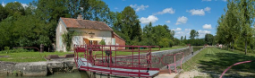 Vue d'ensemble du site d'écluse. © Région Bourgogne-Franche-Comté, Inventaire du patrimoine