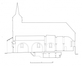 Coupe longitudinale. © Région Bourgogne-Franche-Comté, Inventaire du patrimoine