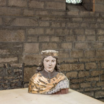 Buste-reliquaitre à l'effigie d'un roi : vue d'ensemble. © Région Bourgogne-Franche-Comté, Inventaire du patrimoine