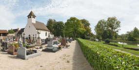 Vue d'ensemble de l'église et du canal. © Région Bourgogne-Franche-Comté, Inventaire du patrimoine