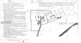 Plan du premier établissement thermal après les travaux des années 1810. © Région Bourgogne-Franche-Comté, Inventaire du patrimoine