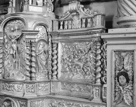 Détail du tabernacle : aile droite. © Région Bourgogne-Franche-Comté, Inventaire du patrimoine
