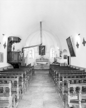 Nef et choeur vus depuis l'entrée. © Région Bourgogne-Franche-Comté, Inventaire du patrimoine