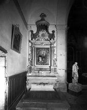 Autel-retable latéral gauche : vue d'ensemble. © Région Bourgogne-Franche-Comté, Inventaire du patrimoine