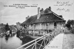 La Hte-Saône Pittoresque. 2155. MARNAY - Pont et Vieilles Maisons sur l'Ognon © Région Bourgogne-Franche-Comté, Inventaire du patrimoine