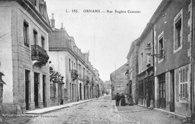 Ornans - Rue Eugène Cusenier, limite 19e siècle 20e siècle. © Région Bourgogne-Franche-Comté, Inventaire du patrimoine