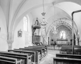 Vue de la nef et du choeur. © Région Bourgogne-Franche-Comté, Inventaire du patrimoine