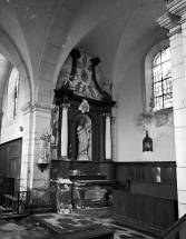 Vue générale de l'autel-retable latéral droit. © Région Bourgogne-Franche-Comté, Inventaire du patrimoine