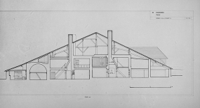 Coupe transversale d'une ferme. © Région Bourgogne-Franche-Comté, Inventaire du Patrimoine