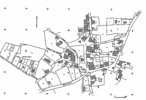 Plan portant le repérage : extrait du cadastre de 1975, section AB. © Région Bourgogne-Franche-Comté, Inventaire du patrimoine