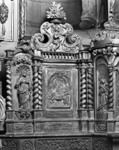 Bas relief : la Cène, aile gauche du tabernacle. © Région Bourgogne-Franche-Comté, Inventaire du patrimoine