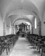 Nef et choeur vus depuis l'entrée. © Région Bourgogne-Franche-Comté, Inventaire du patrimoine