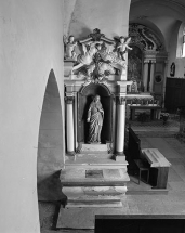 Vue d'ensemble de l'autel-retable latéral gauche. © Région Bourgogne-Franche-Comté, Inventaire du patrimoine