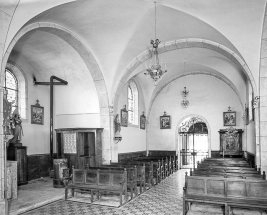 Intérieur : nef et bras du transept droit depuis le choeur. © Région Bourgogne-Franche-Comté, Inventaire du patrimoine