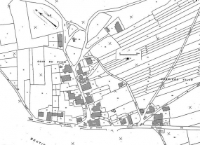 Plan cadastral, 1968, section AB, échelle 1 : 1000. © Région Bourgogne-Franche-Comté, Inventaire du patrimoine