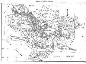 Plan cadastral, 1971, section AB, échelle 1 : 1000. © Région Bourgogne-Franche-Comté, Inventaire du patrimoine