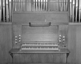 Console vue de face. © Région Bourgogne-Franche-Comté, Inventaire du patrimoine