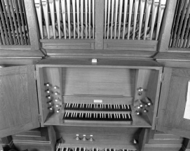 Console vue en plongée. © Région Bourgogne-Franche-Comté, Inventaire du patrimoine