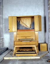 Orgue de choeur, vu de face. © Région Bourgogne-Franche-Comté, Inventaire du patrimoine