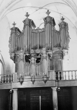Grand orgue, vu de trois quarts droit. © Région Bourgogne-Franche-Comté, Inventaire du patrimoine