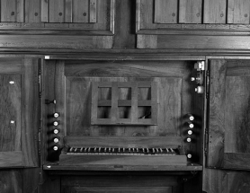 Console vue de face. © Région Bourgogne-Franche-Comté, Inventaire du patrimoine