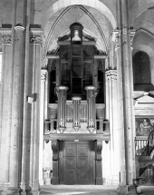 Grand orgue en cours de construction vu de face. © Région Bourgogne-Franche-Comté, Inventaire du patrimoine