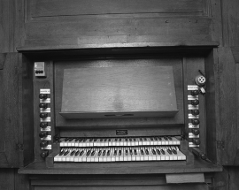 Console vue de face. © Région Bourgogne-Franche-Comté, Inventaire du patrimoine