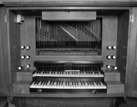 Console vue de face. © Région Bourgogne-Franche-Comté, Inventaire du patrimoine