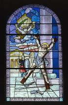 Baie 6 : martyr de saint André. © Région Bourgogne-Franche-Comté, Inventaire du patrimoine