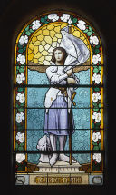 Verrière : sainte Jeanne d'Arc © Région Bourgogne-Franche-Comté, Inventaire du patrimoine