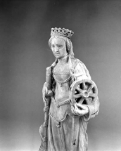 Détail : le buste de la sainte. © Région Bourgogne-Franche-Comté, Inventaire du patrimoine