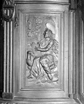 Quatrième panneau de la cuve : saint Jean. © Région Bourgogne-Franche-Comté, Inventaire du patrimoine