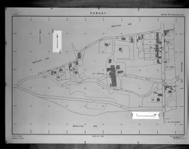Plan de situation. Extrait du plan cadastral, 1979, section ZI, 1:1000. © Région Bourgogne-Franche-Comté, Inventaire du patrimoine