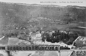 Molinges (Jura) - Le Pont du Chemin de fer, 1ère moitié 20e siècle. © Région Bourgogne-Franche-Comté, Inventaire du patrimoine
