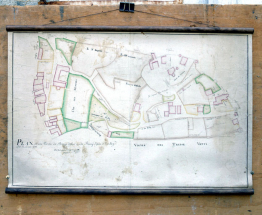 "Plan d'une partie du Bourg-Dessous et du Bourg-Dessus d'Arlay levé en l'année 1771" © Région Bourgogne-Franche-Comté, Inventaire du patrimoine