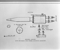 Bâton mécanique à deux pierres, aujourd'hui abandonné. © Région Bourgogne-Franche-Comté, Inventaire du patrimoine
