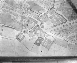 Plan de l'hotel et de ses jardins dans la première moitié du 19e siècle. © Région Bourgogne-Franche-Comté, Inventaire du patrimoine