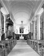 La nef et le choeur vus depuis l'entrée. © Région Bourgogne-Franche-Comté, Inventaire du patrimoine