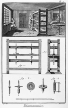 Diamantaire [intérieur d'un atelier et banc de taille]. © Région Bourgogne-Franche-Comté, Inventaire du patrimoine