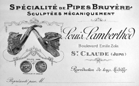 Spécialité de Pipes Bruyère sculptées mécaniquement Louis Lamberthod. © Région Bourgogne-Franche-Comté, Inventaire du patrimoine