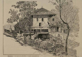 Besançon. - Le moulin de la Mouillère [moulin aval dit le Petit Moulin], 1890. © Région Bourgogne-Franche-Comté, Inventaire du patrimoine
