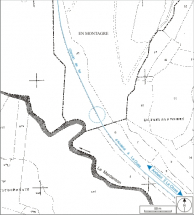 Plan-masse et de situation. Extrait du plan cadastral informatisé, 2006, section A, échelle 1:2000. © Région Bourgogne-Franche-Comté, Inventaire du patrimoine