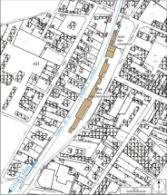 Plan de situation. Extrait du plan cadastral informatisé, 2006, section AH, échelle 1:2500. © Région Bourgogne-Franche-Comté, Inventaire du patrimoine