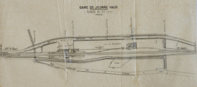 Gare de Jeurre Vaux [plan-masse et de situation], limite 19e siècle 20e siècle. © Région Bourgogne-Franche-Comté, Inventaire du patrimoine