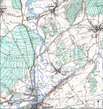 Carte de localisation. Carte topographique au 1:25000, I.G.N., Villersexel, 3421 E. SCAN 25 © IGN - 2008, Licence n°2008CISE29-68. © Région Bourgogne-Franche-Comté, Inventaire du patrimoine