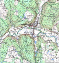 Carte de localisation. Carte topographique au 1:25000, I.G.N., Luxeuil-les-Bains, 3420 E. SCAN 25 © IGN - 2008, Licence n°2008CISE29-68. © Région Bourgogne-Franche-Comté, Inventaire du patrimoine