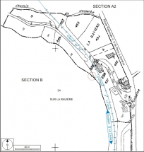 Plan de situation. Extrait du plan cadastral informatisé, 2008, section B, échelle 1:2000. © Région Bourgogne-Franche-Comté, Inventaire du patrimoine