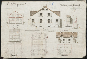Cité Constant Peugeot et Cie. Maison à quatre logements. © Région Bourgogne-Franche-Comté, Inventaire du patrimoine