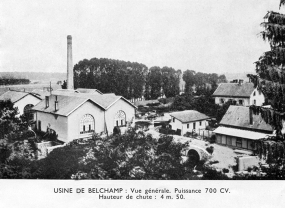 Usine de Belchamp. Vue d'ensemble. Photogr., s.n., s.d. [vers 1935]. © Région Bourgogne-Franche-Comté, Inventaire du patrimoine